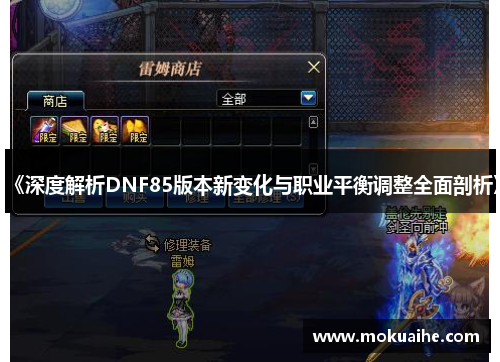 《深度解析DNF85版本新变化与职业平衡调整全面剖析》
